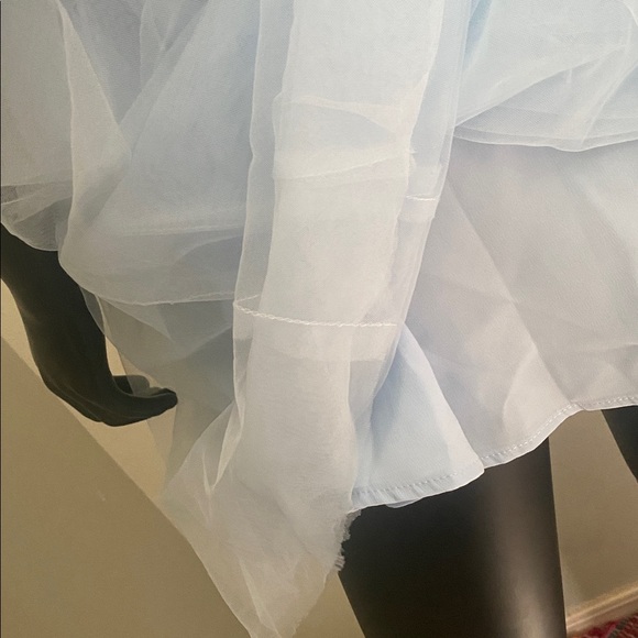 Showpo Sky Blue Dress with Tulle and Straps - Picture 11 of 14